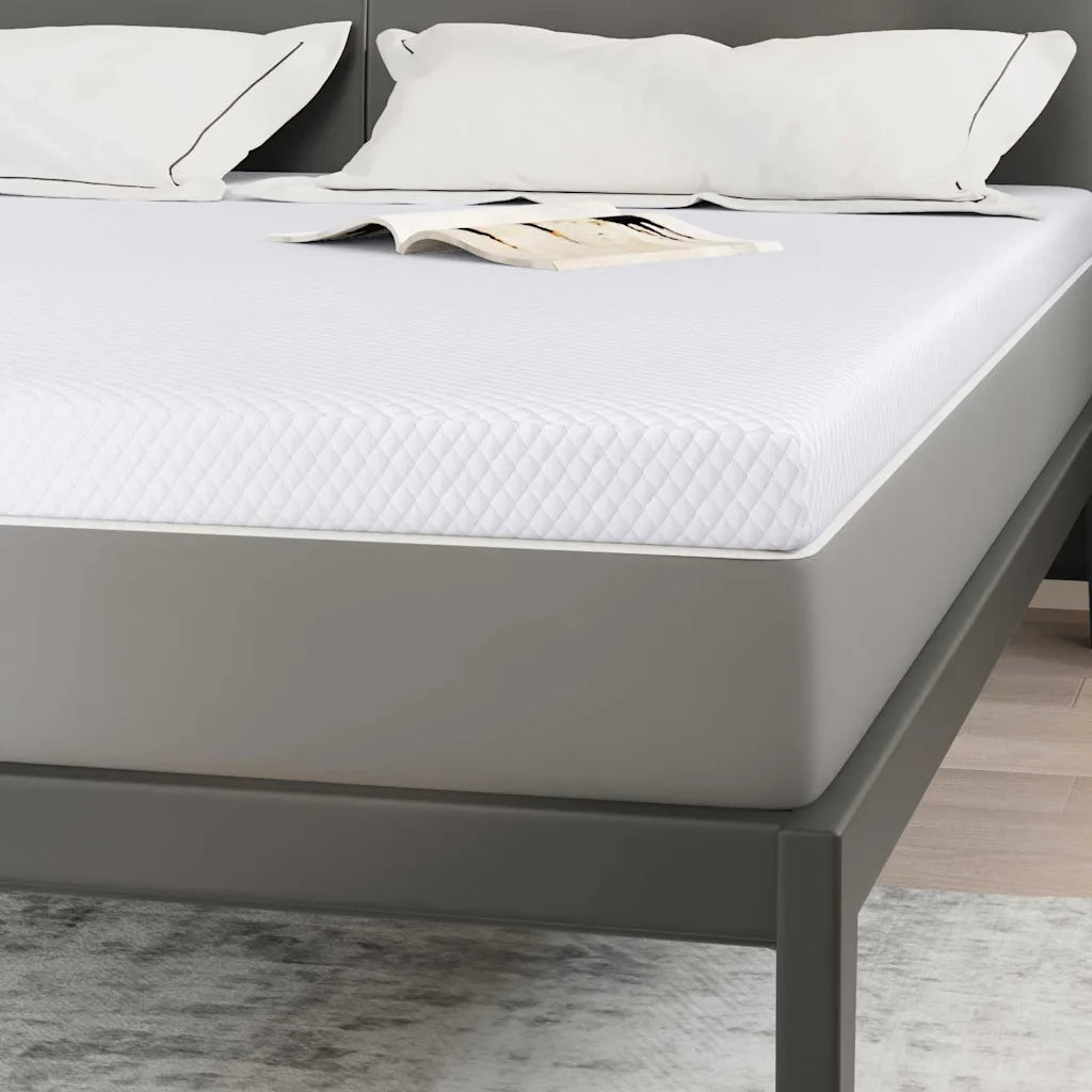 Topper per materasso Bianco 200 x 200 cm Tessuto Jacquard 4106241