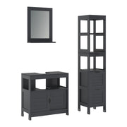 Vicco Set di mobili da bagno Grigio 3 parti