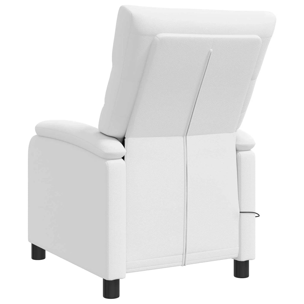 Poltrona Massaggiante Bianco Similpelle 42034908