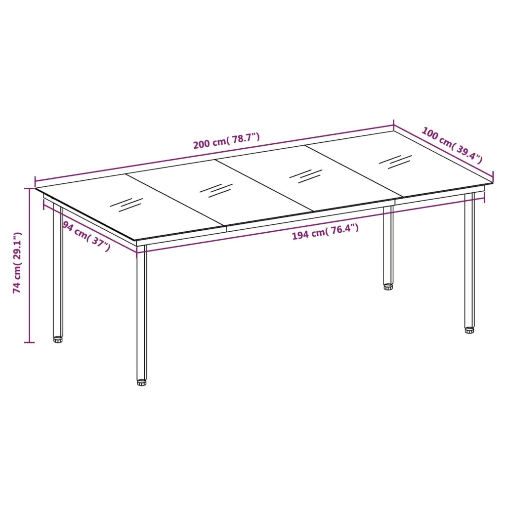 Set Mobili da Pranzo da Giardino 7 pz Antracite 3099237