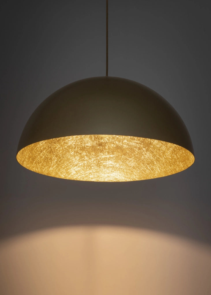Lampada a sospensione Sfera cupola Ø35 oro E27 Sigma