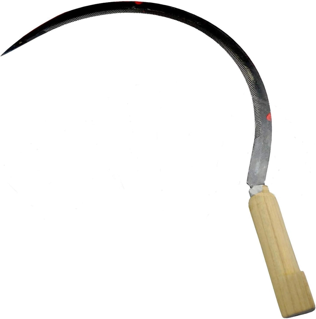 Falciola Forgiata Spagna 525 mm – Falcetto Professionale con Manico in Legno per Taglio Erba e Fieno