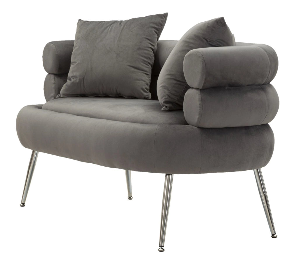 DIVANETTO SILVERY PLUS C/CUSCINI CM 133X68X69