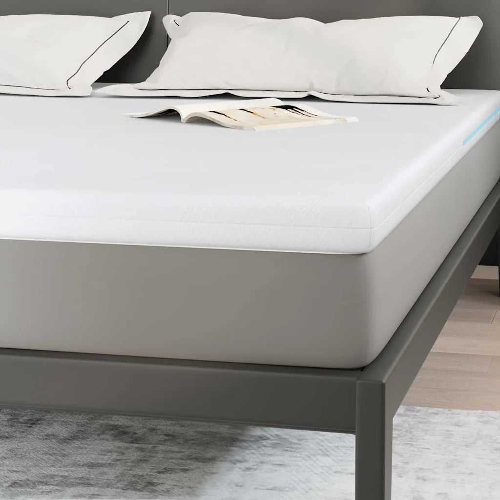 Topper per materasso Bianco 200 x 200 cm Tessuto Jacquard 4106285