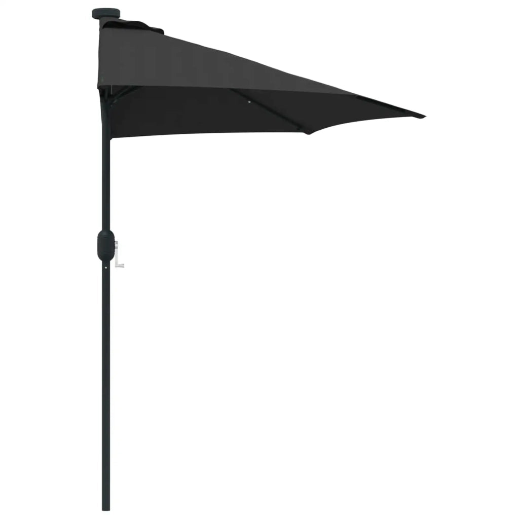 Ombrello da giardino-Ombrellone da spiaggia Nero 294 x 150 x 224 cm