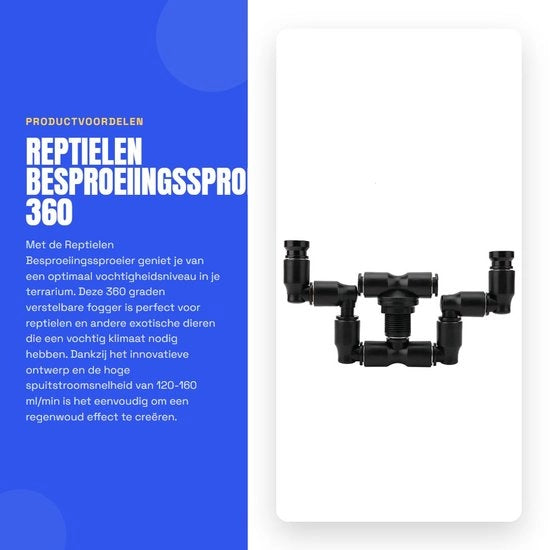 Sproeierafterschroef 360° regolabile - Spreminiatore per giardino - Spreminiatore pompa ad alta pressione - Testa di spruzzo - Materiale plastico - Velocità di getto 120-160ml/min