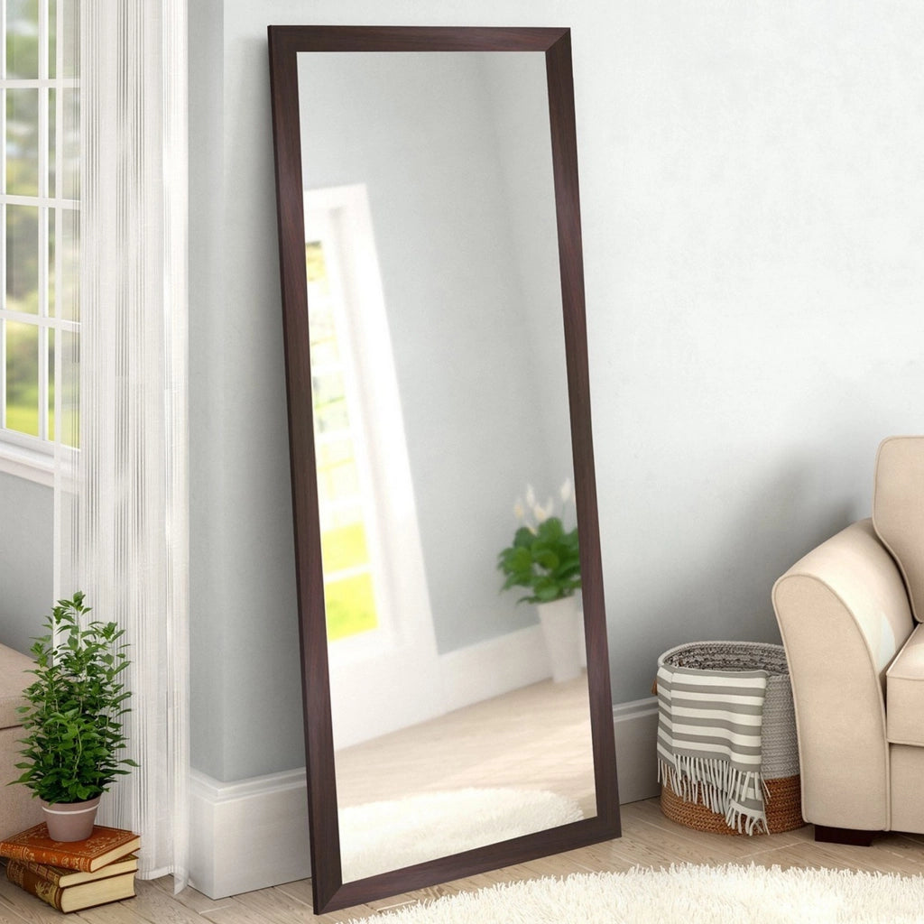 Carimate, Specchio Forma Rettangolare, 40x105h cm Marrone Noce