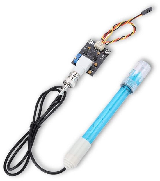Modulo di Sensore di pH - Sonde di pH - Ideale per acquari - Formato compatto - Misurazioni precise - Adatto per laboratori - Facile da installare - Senza batterie