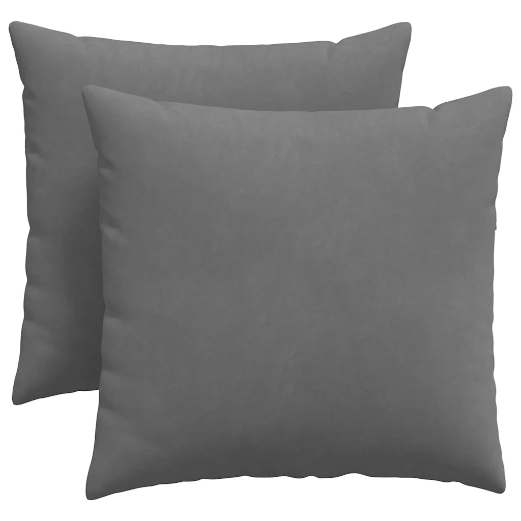 Cuscini da Divano 2 pcs Grigio scuro 45 x 45 cm Tessuto 42013942