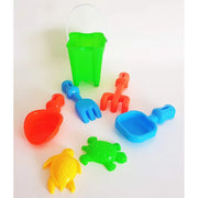 Trade Shop - Set Secchiello Paletta Rastrello Formine Setaccio Sabbia Gioco Spiaggia Mare Bimbi -