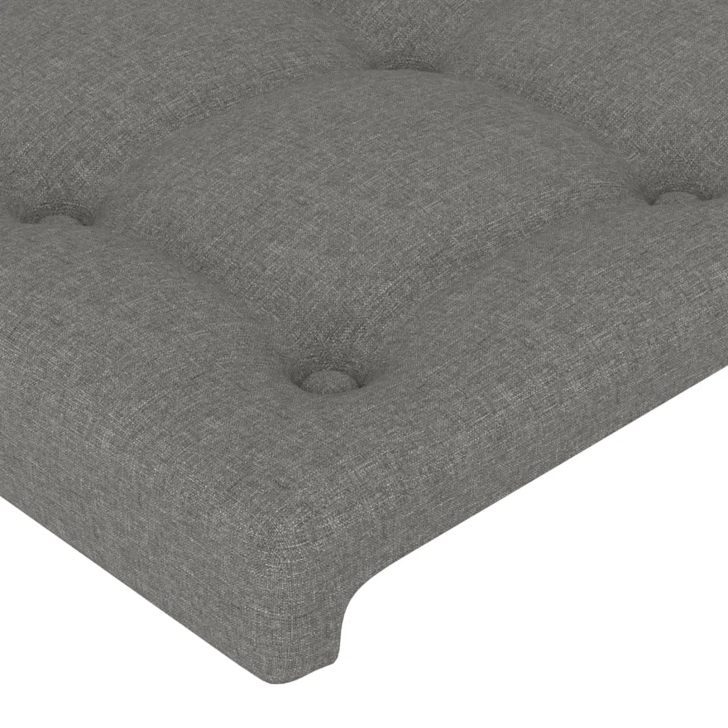 Letto matrimoniale | Letto per adulti | Giroletto con Testiera Grigio Scuro 180x200 cm in Tessuto