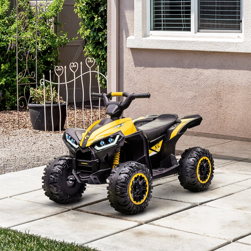 Auto Elettrica per Bambini 12V ¨C zephmum ¨C Giallo, LED