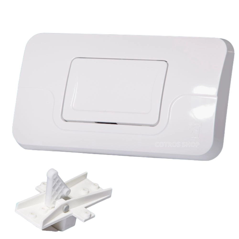 Placca stir blitz cassetta incasso bianca wc con pulsante
