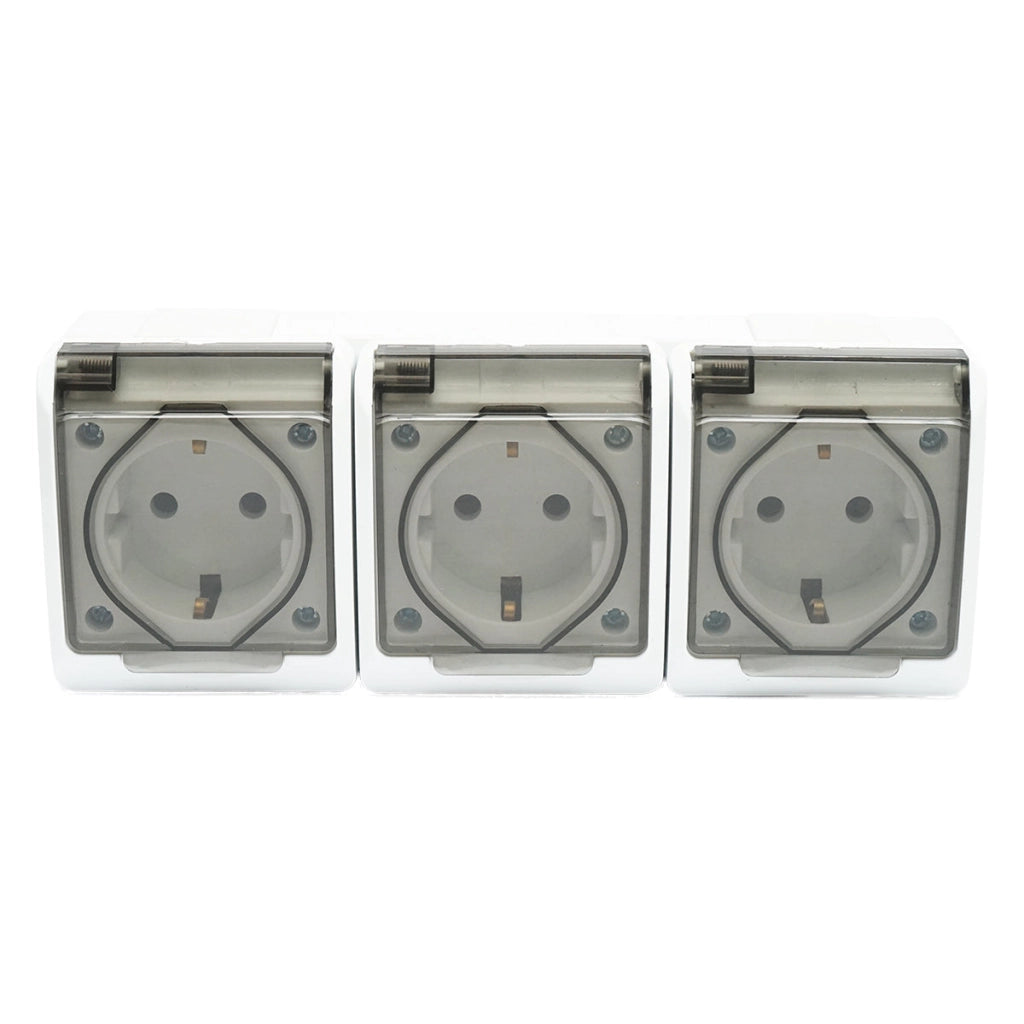 Presa tripla PT 16A, 250V IP44