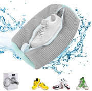 Sacchetto per scarpe per lavatrice, Sacchetto per scarpe Zommke, Sacchetto per scarpe per lavatrice, Sacchetto per sneakers per lavatrice, Sacchetto per scarpe riutilizzabile con cerniera in peluche (grigio)