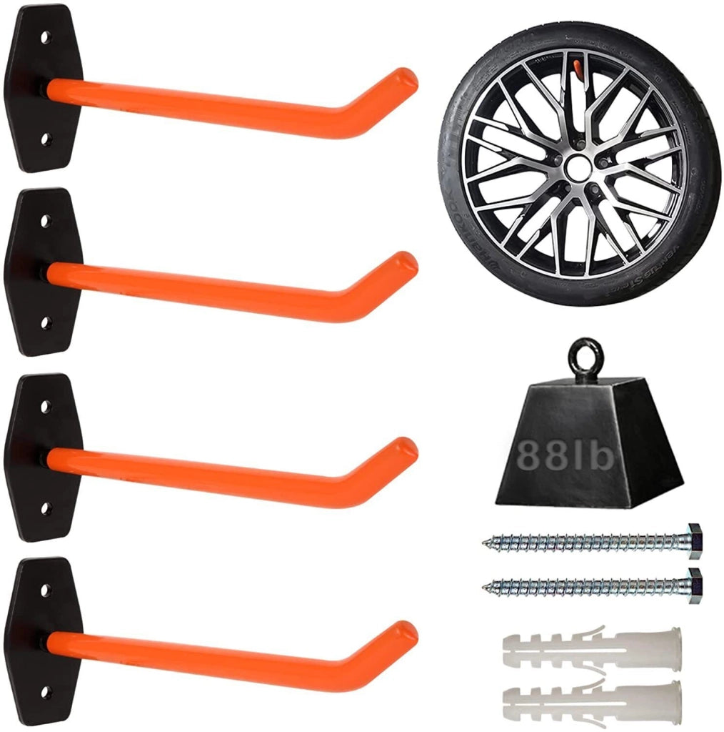 Supporto a Parete per Pneumatici ¨C Xylo ¨C Set da 4 Pezzi per Garage