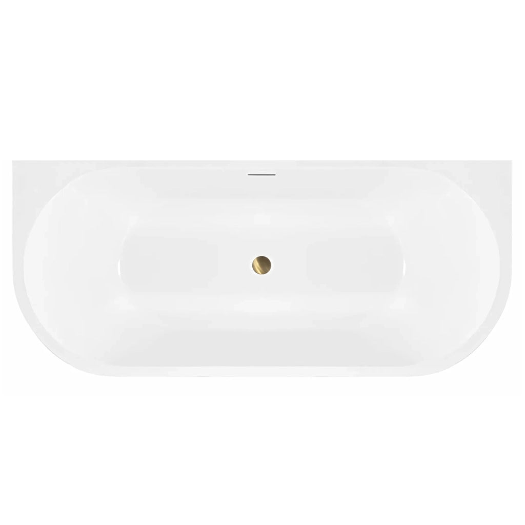 Vasca Bagno A Parete Olimpia 150cm Copritappo cromo