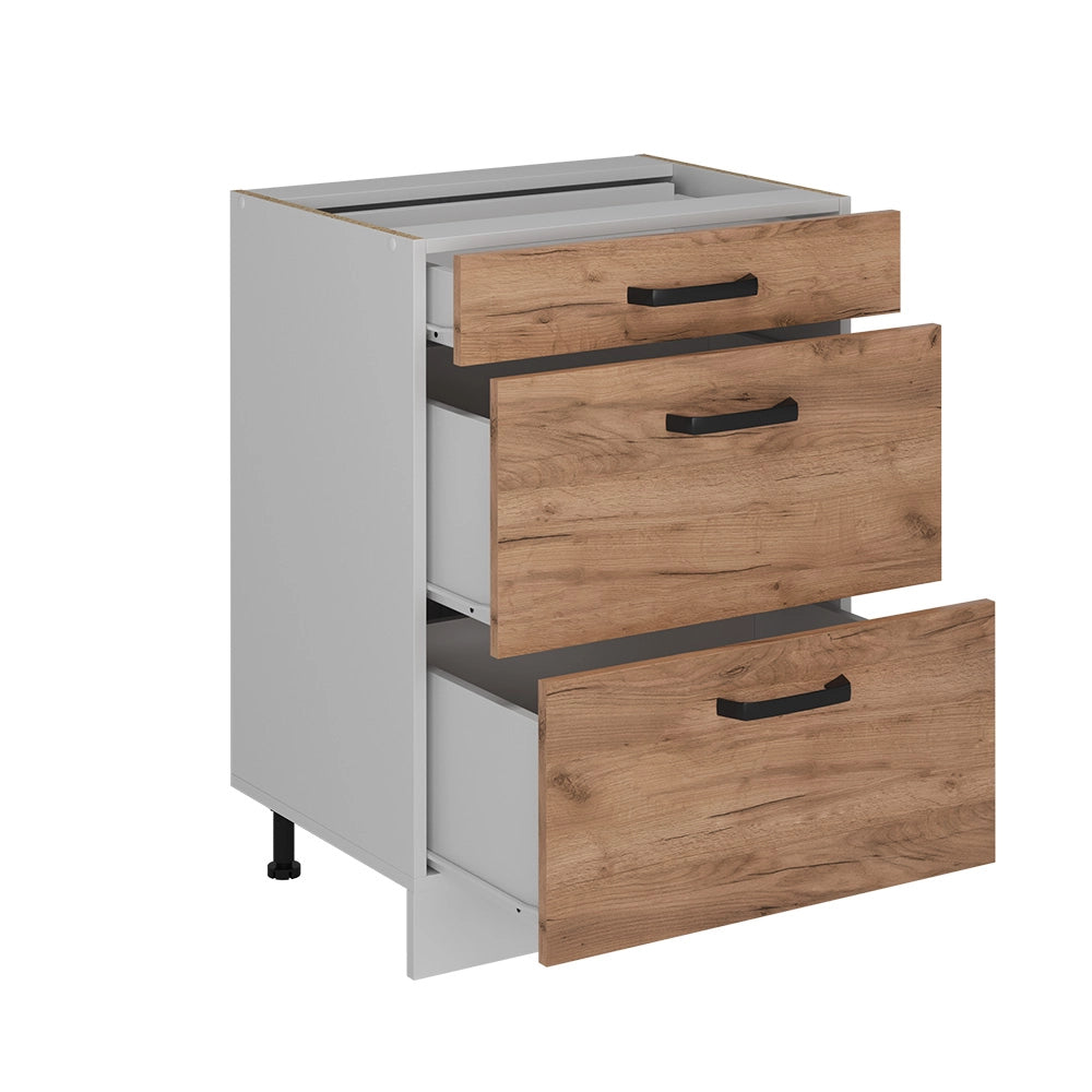 Vicco Mobiletto base per cucina Quercia dorata 60 cm PL Antracite