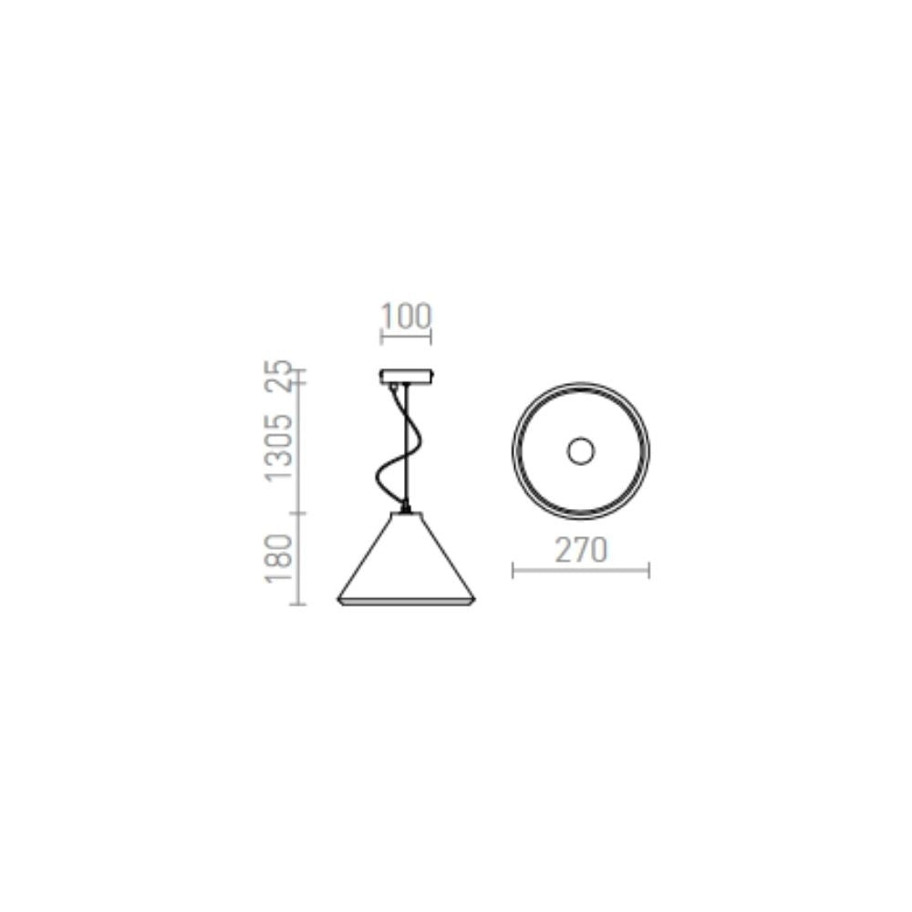 Lampadario RADICAL a sospensione calcestruzzo 230V E27 28W