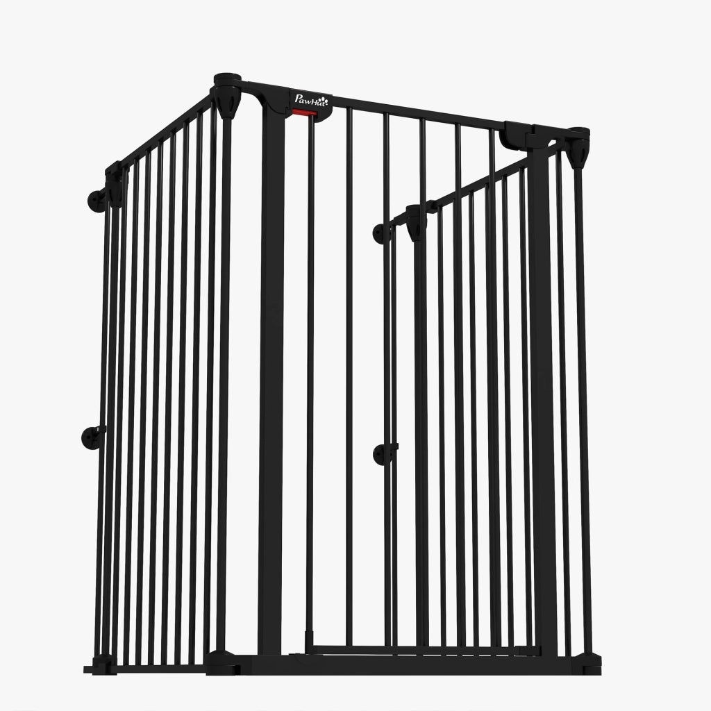 Cancelletto per Cani a 3 Pannelli ¨C Minimal ¨C Nero 206x90cm