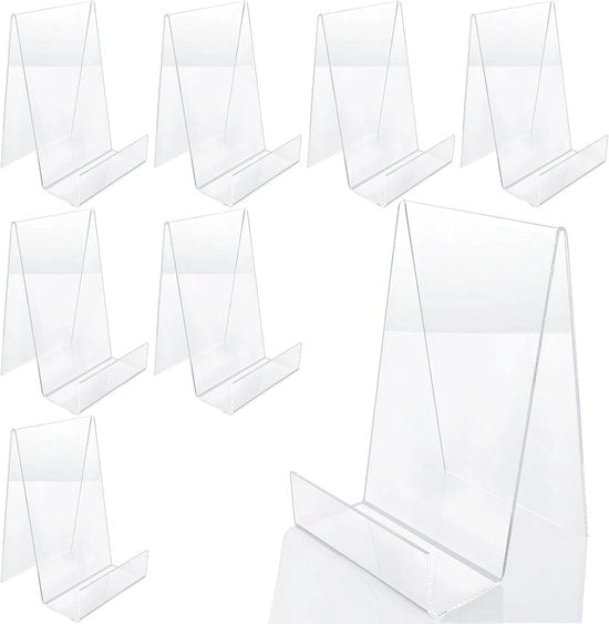 Supporto per libri trasparente - 8 pezzi - acrilico