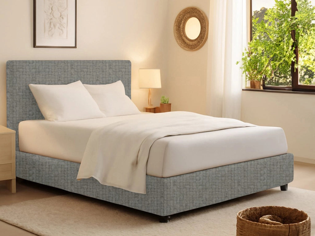Rugby, Letto Singolo Sfoderabile Made in Italy, Grigio Cenere