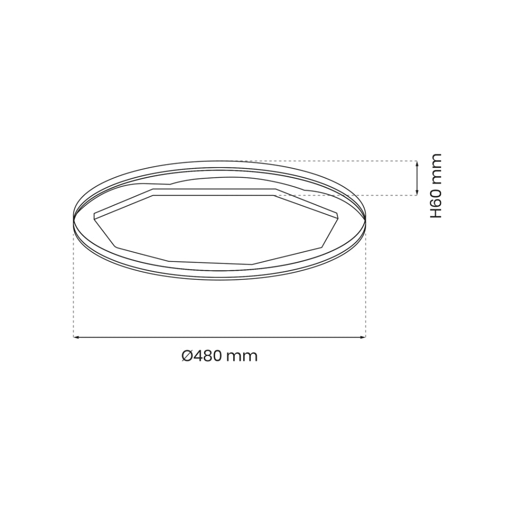 Plafoniera LED Milagro Optima 48cm 52W telecomando CCT