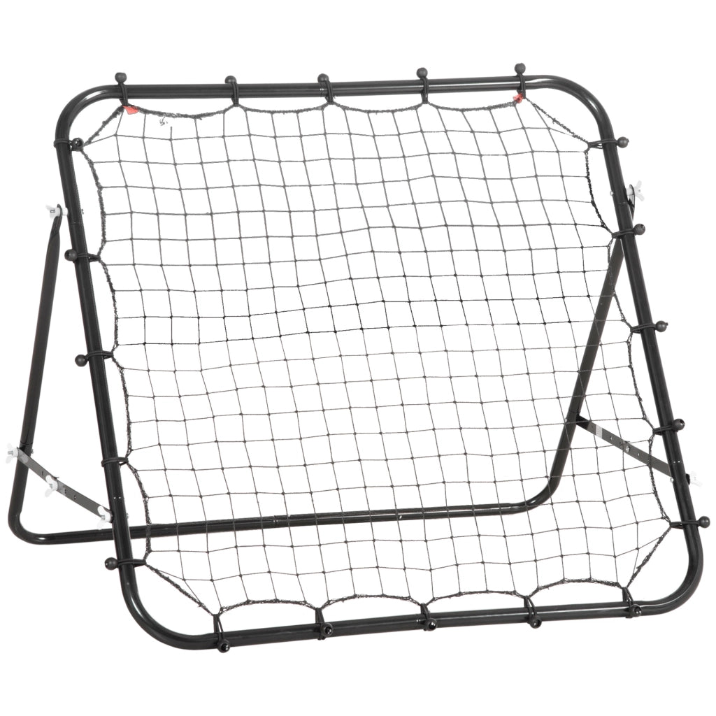 Rete da rimbalzo per allenamento calcio e tennis ¨C Xylo ¨C metallo nero 96x80x96 cm