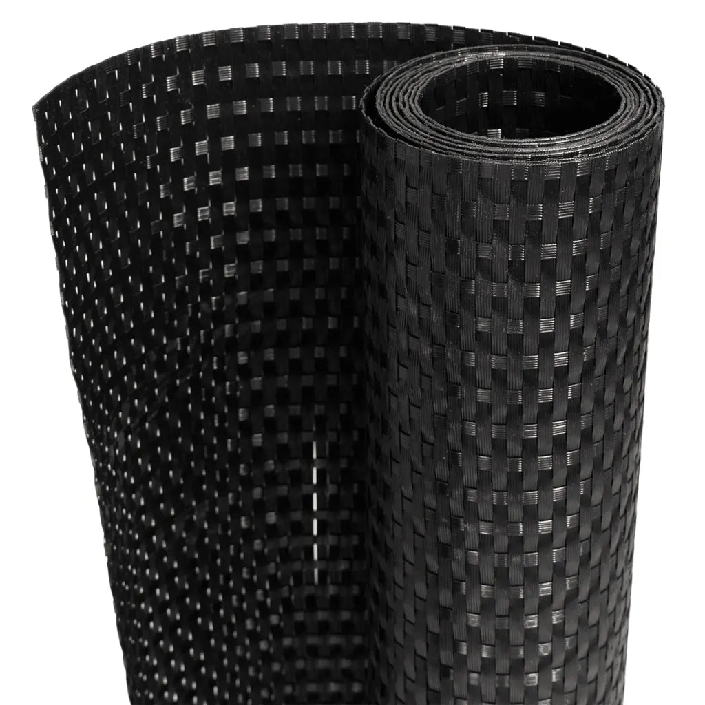 Schermo da balcone | Paravento da Balcone Nero 600x80 cm in Polyrattan