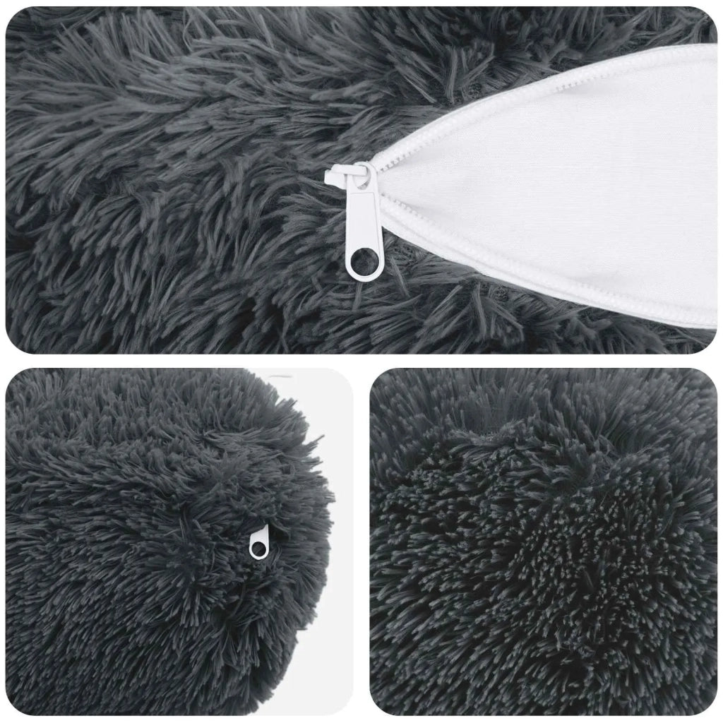 Federa 2 pcs HEERLEN Antracite Ø 15 x 40 cm Fleece PV 923399