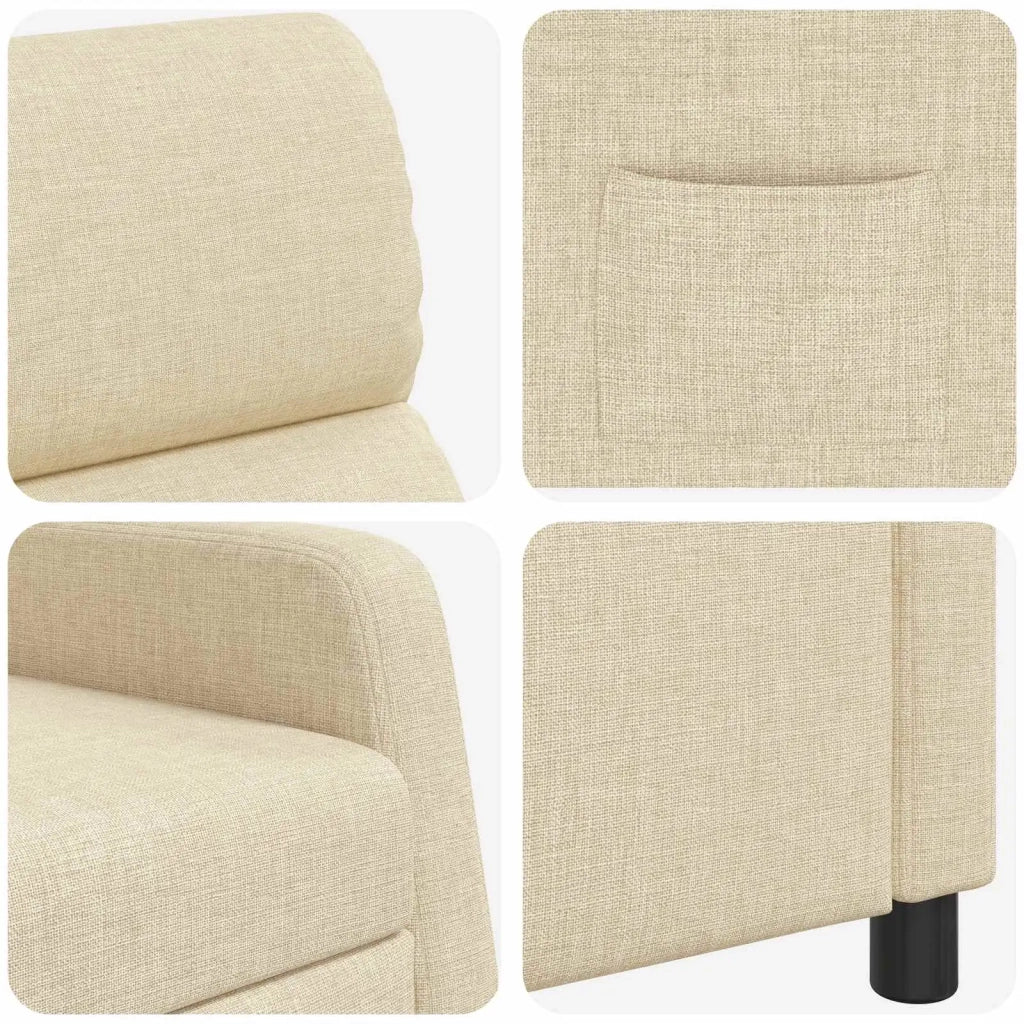Poltrona reclinabile Crema Tessuto 42035084