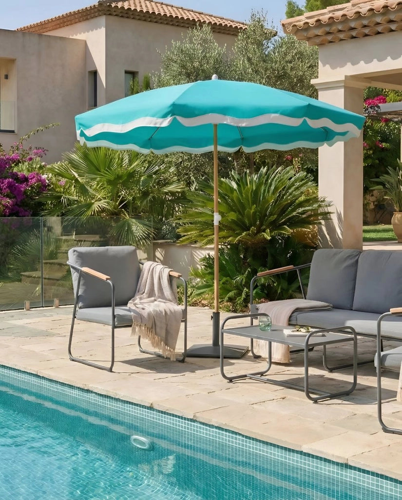 Ombrellone da giardino ⌀ 232 cm turchese esterno Elegante e moderno