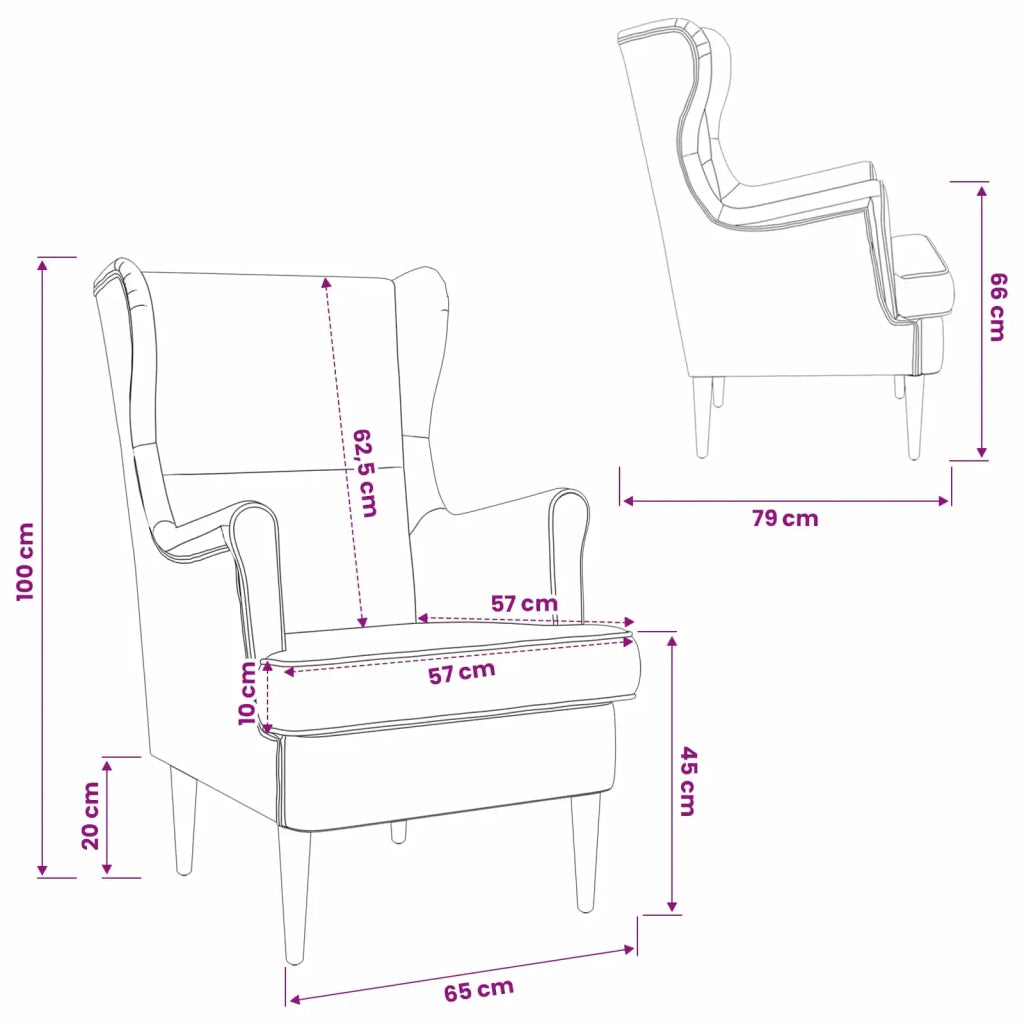 Poltrona-Divano Sedia Blu Velluto 880844