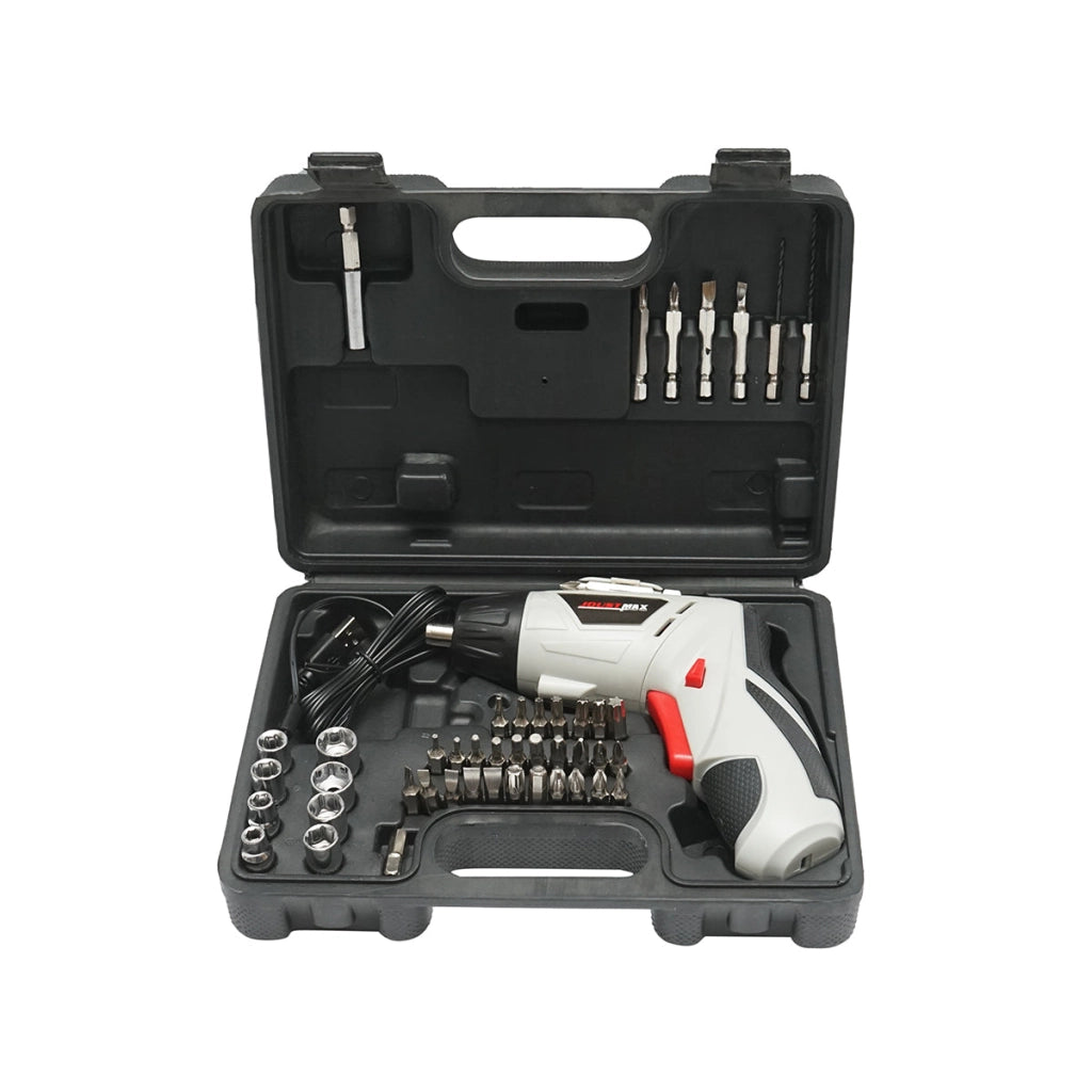 Trapano e avvitatore elettrico con batteria da 4,2 V 1300 mAh e 45 accessori Joustmax