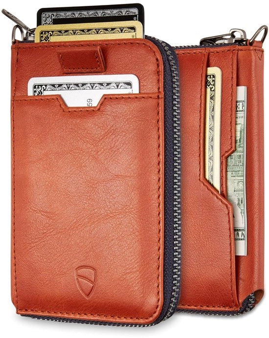 Portafoglio RFID con chiusura automatica per uomini – Bifold con accesso rapido