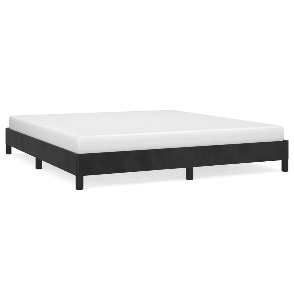 Giroletto senza Materasso Nero 160x200 cm in Velluto 346984