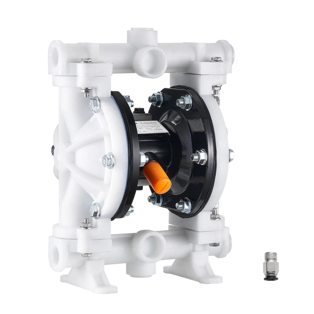 Pompa pneumatica a doppia membrana QBY-15PP in polipropilene, 17 L/min 100 PSI per trasferimento diesel e grasso, robusta per officina