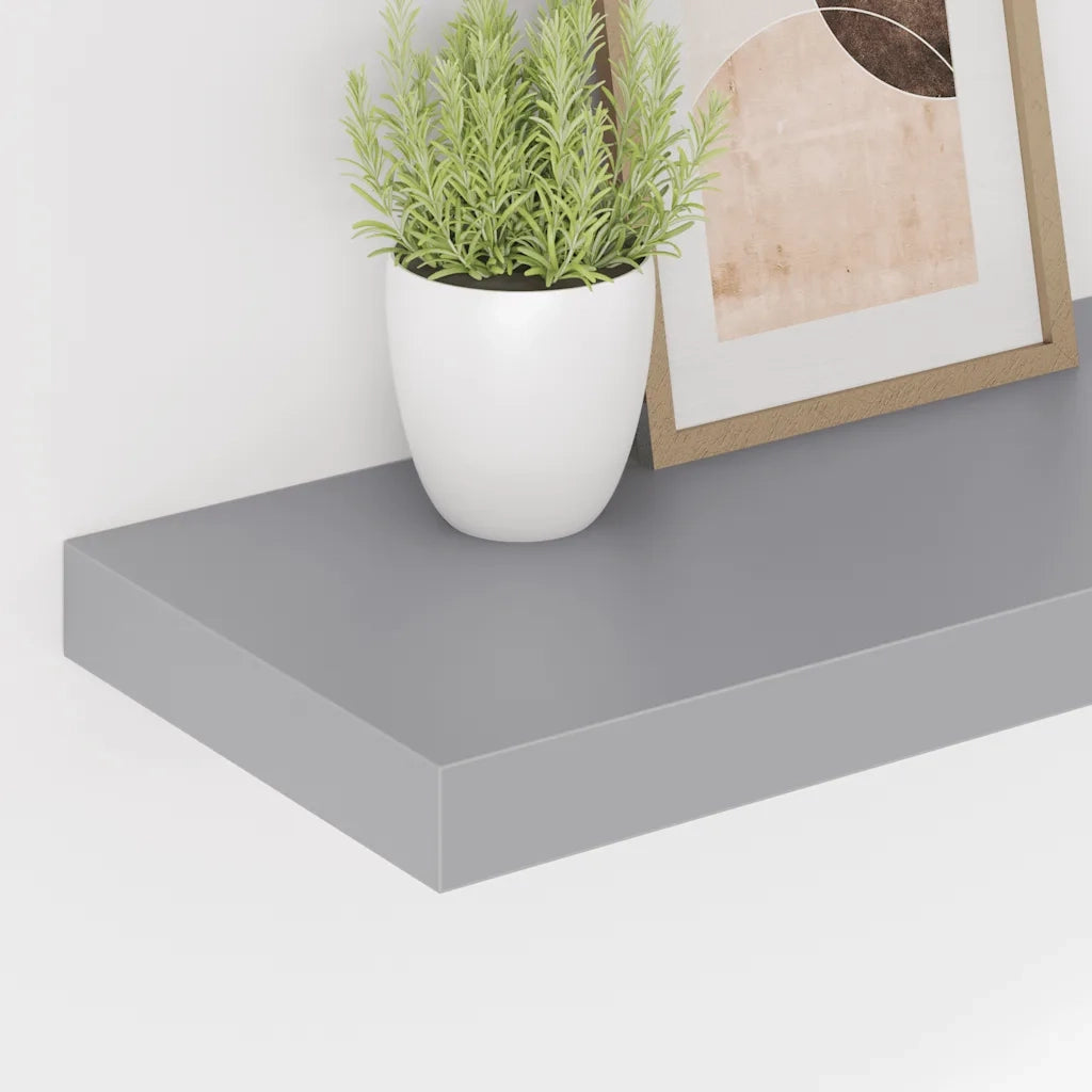 Scaffale a Parete Grigio 50x23x3,8 cm in MDF 323850