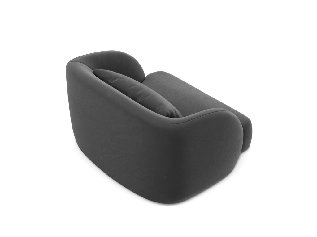 Cosmopolitan Design - Poltrona "Tulum" in velluto grigio 