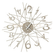 Orologio di design da parete Zig Zag Beige