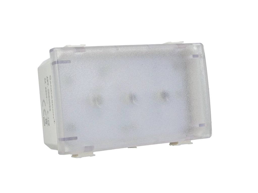 Faretto Lampada Emergenza Led Segnapasso 3M 220V Bianco Compatibile Bticino Matix SD60033-2