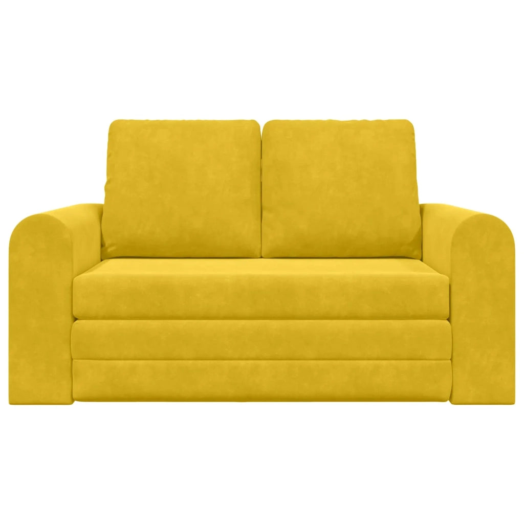 Divano letto | Sof¨¤ letto | Letto singolo Giallo 148 x 71 x 83 cm Velluto