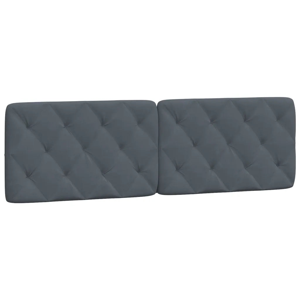 Cuscino Testiera Grigio Scuro 160 cm in Velluto 374734