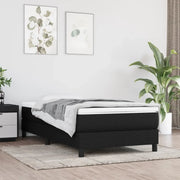 Struttura Letto a Rete a Molle Nero 100x200 cm in Tessuto 3120494