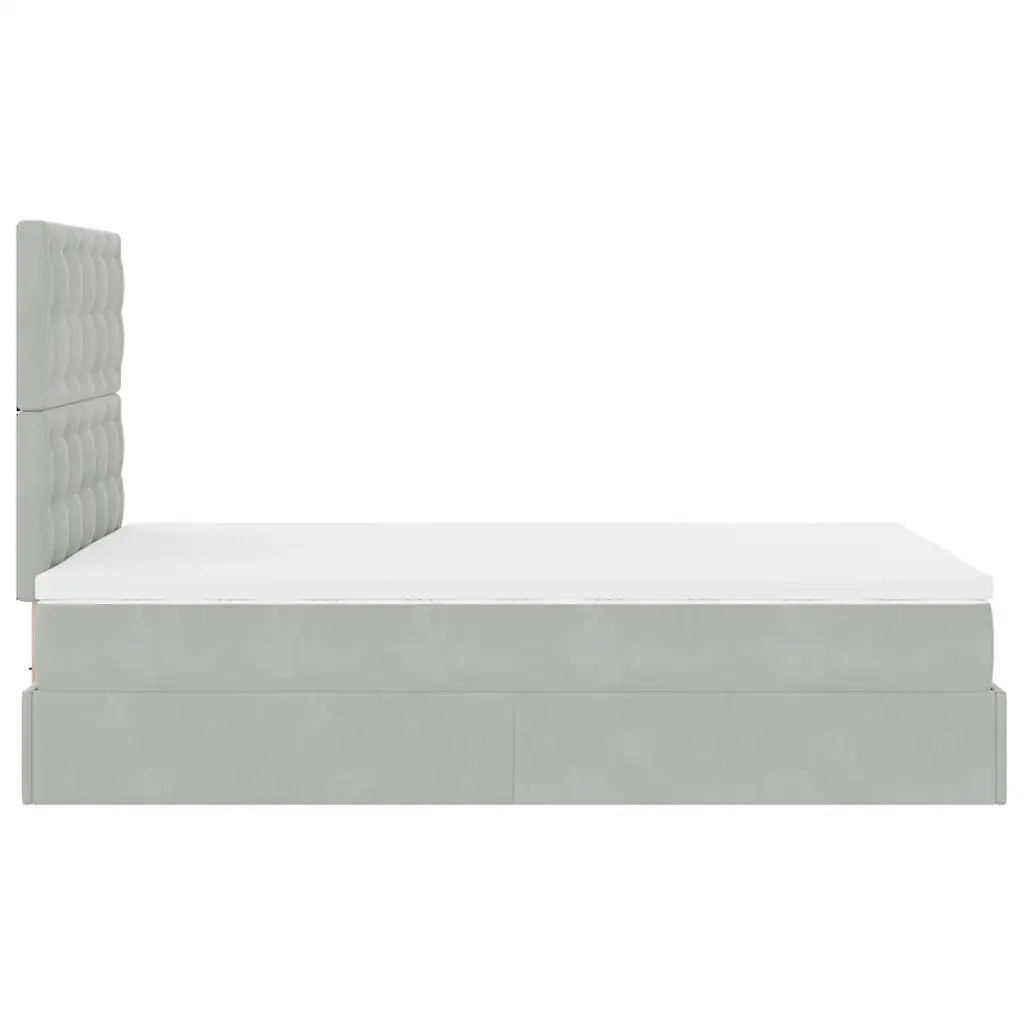Struttura Letto Pouf con Materassi 120x190 cm Velluto 3313601