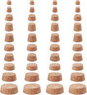 Tappi per bottiglie di vino e birra - 40 pezzi, 10 misure di diametro 04-19 pollici - Tappi per bottiglie di vino e birra con cappuccio in legno - Legno naturale morbido - Sostituzione per bottiglie di vino e birra.