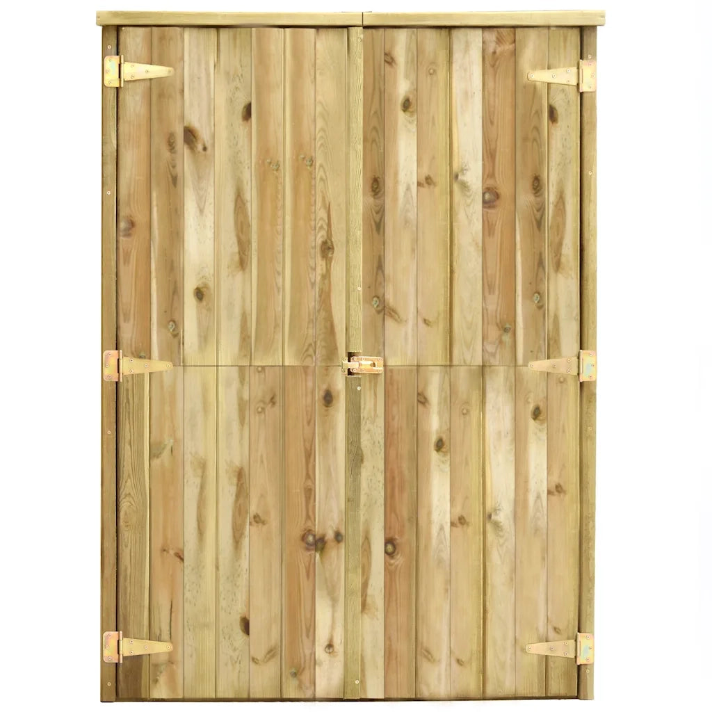 Rimessa Attrezzi da Giardino 123x50x171cm in Pino Impregnato