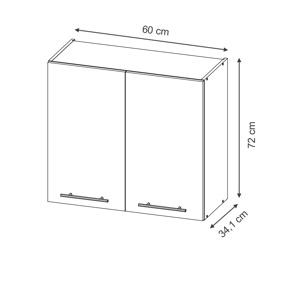 Vicco Mobili da cucina  Blu scuro lucido 60 cm