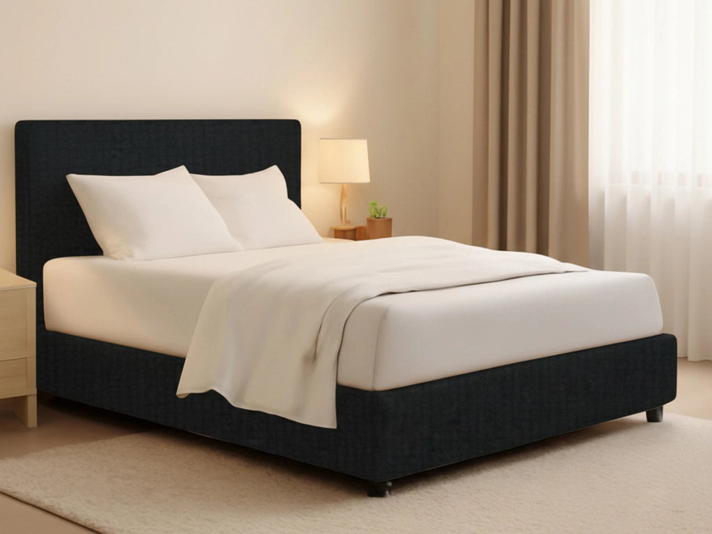 Harlow, Letto Piazza e Mezza Sfoderabile Made in Italy, Grigio Scuro