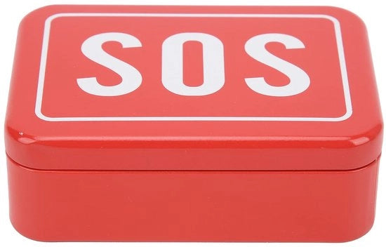 Kit di sopravvivenza per campeggio e escursioni - Costruzione in acciaio inox - Box di emergenza - Cassa di attrezzi - Attrezzatura per l'overlord - Per campeggio e escursioni - Progetto sostenibile - Scatola di emergenza